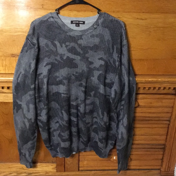Michael Kors Grey Knit Camo Sweater Host Pick - Picture 3 of 12